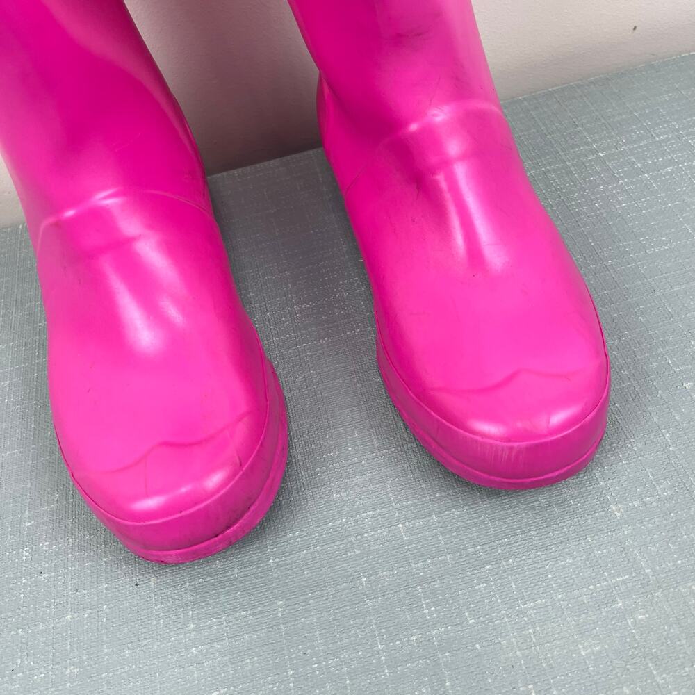 Hunter Kids Original Gloss Tall Rain Boots Pink 3 - Picture 6 of 10